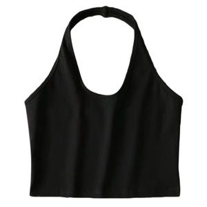 Black Halter Crop Top size Small / Stretchy